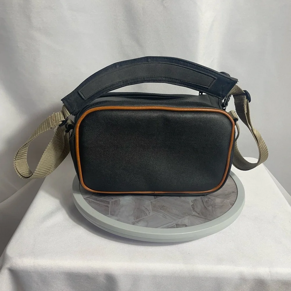 Vintage Prinz 4000 Photo/Video Bag Black w/ Tan Trim NWT 1996 Camera Case